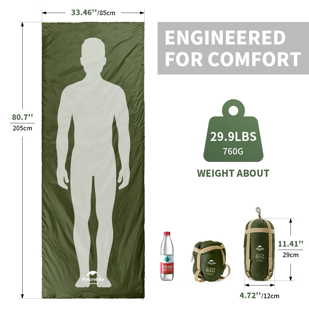 Saco de Dormir Ultraligero – Compacto, Impermeable y Ligero para Viajes y Festivales